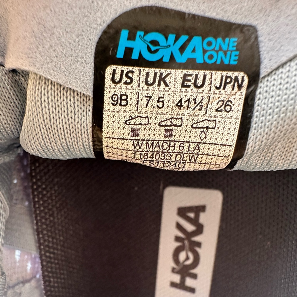 Hoka Women’s Mach 6 Sneakers - size 9 - Powder Blue - Picture 6 of 6